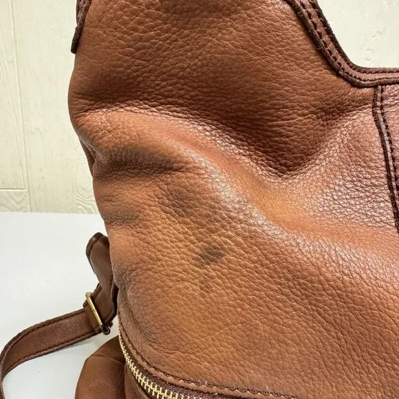 Fossil Erin Foldover Tote Shoulder Crossbody Bag Satchel Hobo Leather - Picture 3 of 16